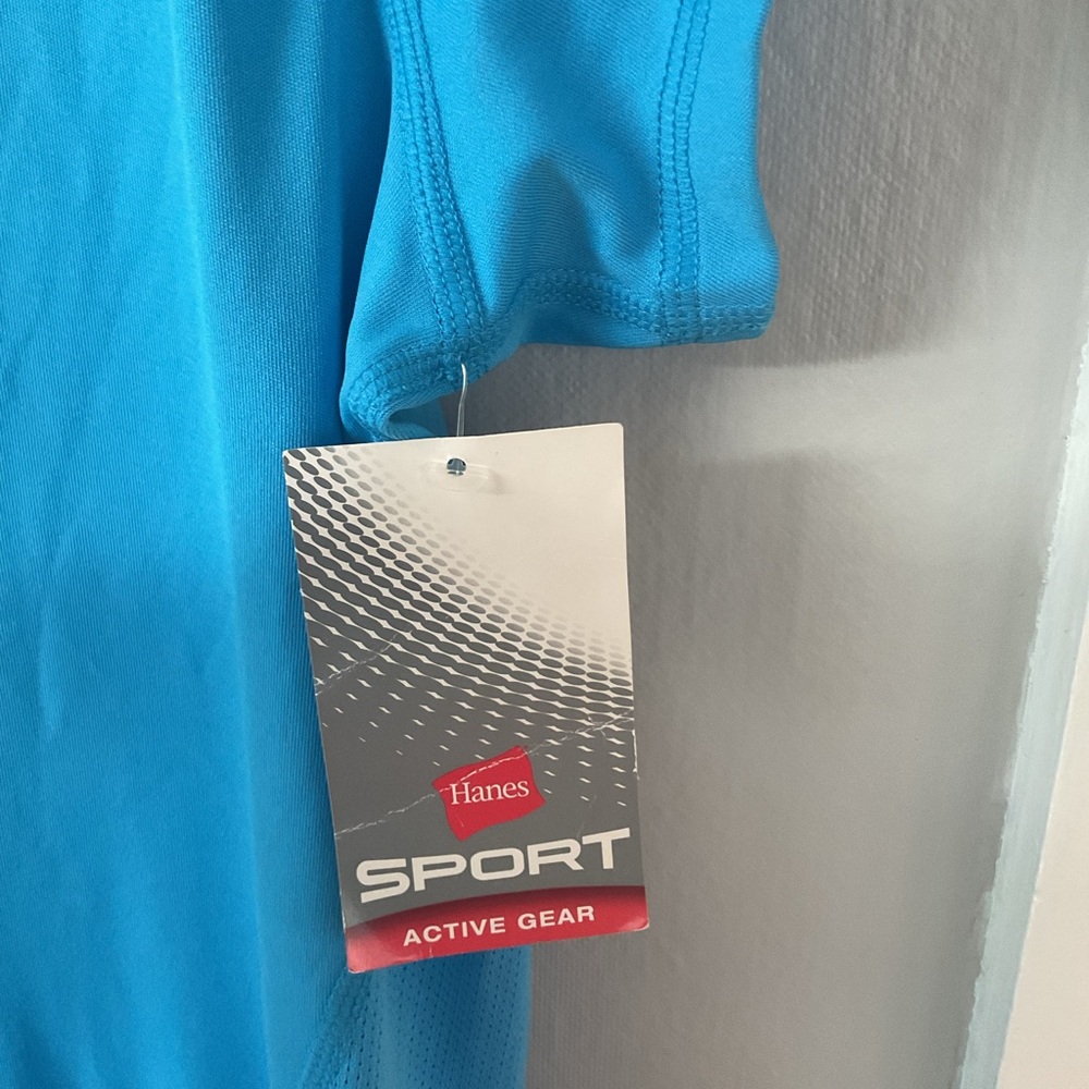 Hanes Sport Active Gear Turquoise Shirt